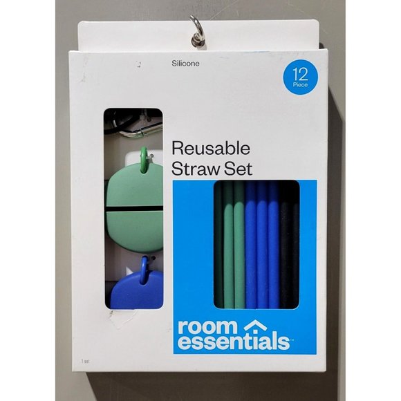 Room Essentials Kitchen Room Essentials Silicone Reusable Straw 8